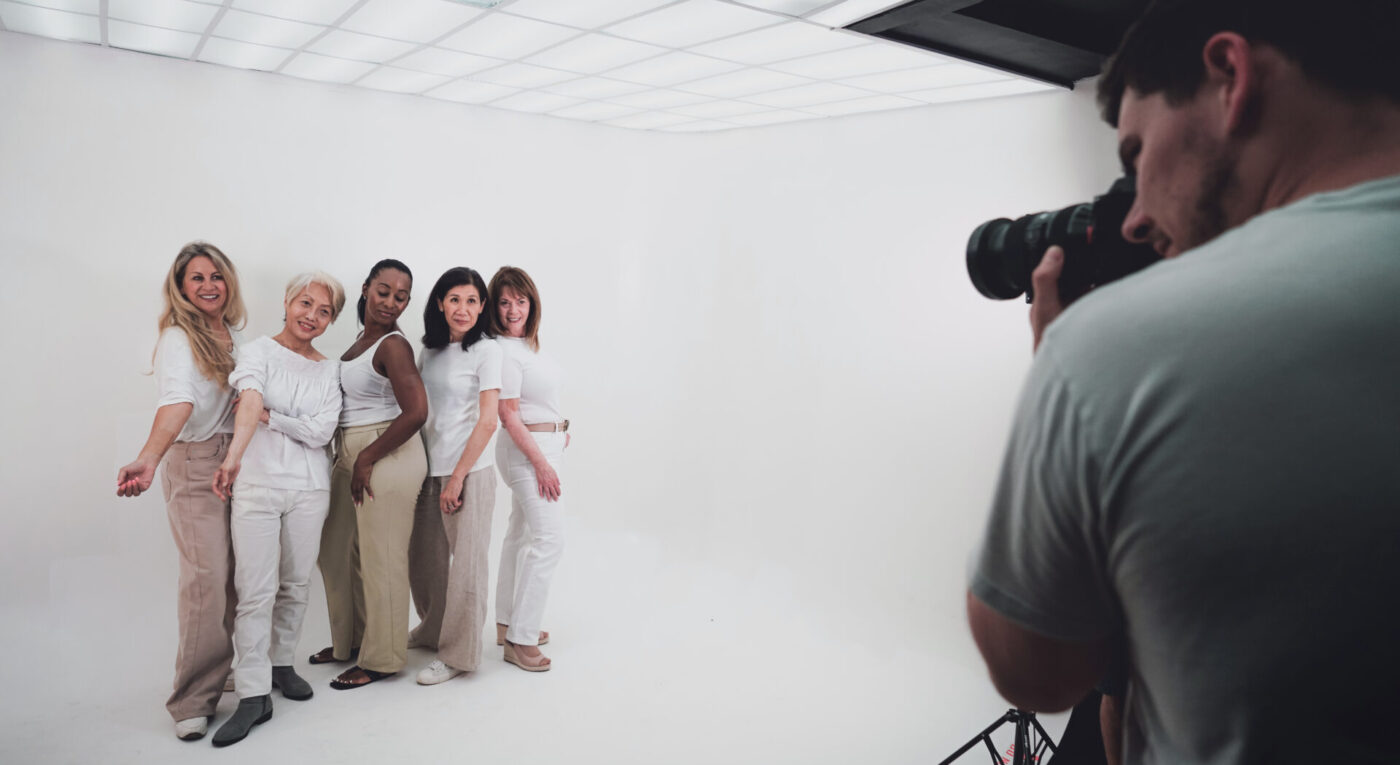 Matt Wilby Photographing in a studio location with models